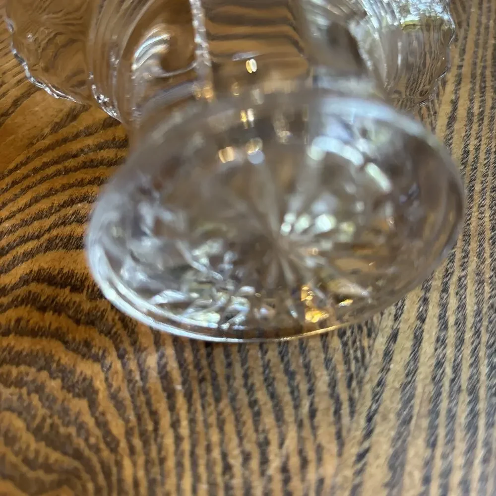 Vintage Duncan Miller Glass Basket Etched Sides 5